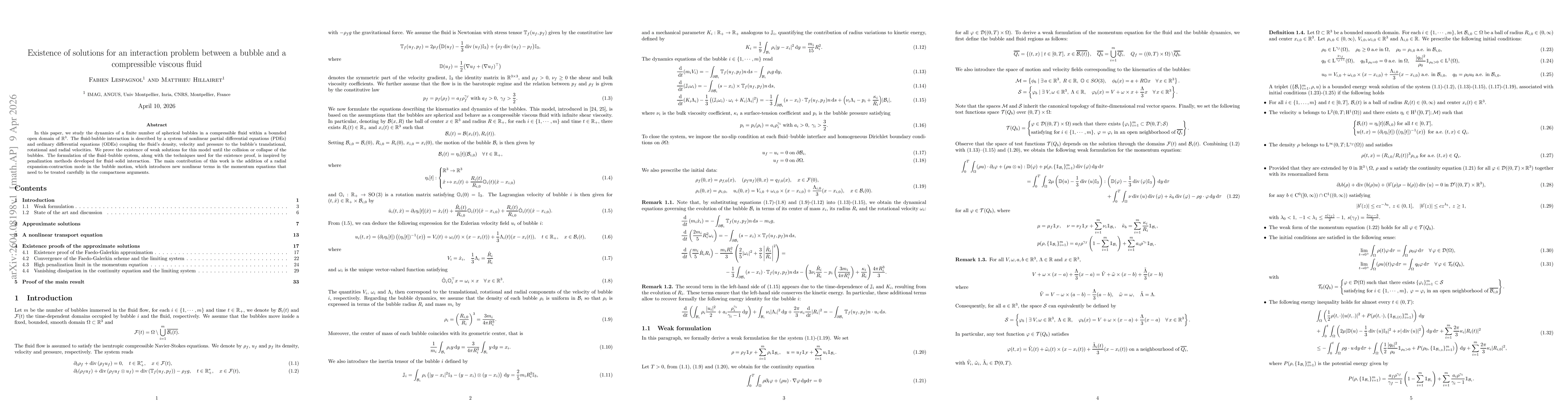 Thumbnail for Existence of solutions for an interaction problem between a bubble and a compressible viscous fluid