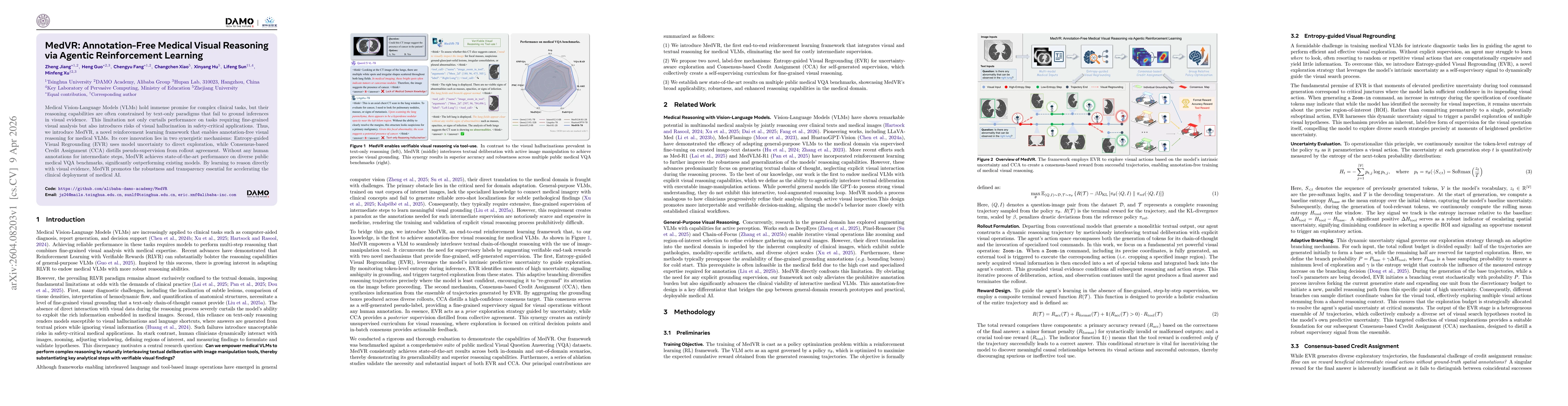 Thumbnail for MedVR: Annotation-Free Medical Visual Reasoning via Agentic Reinforcement Learning