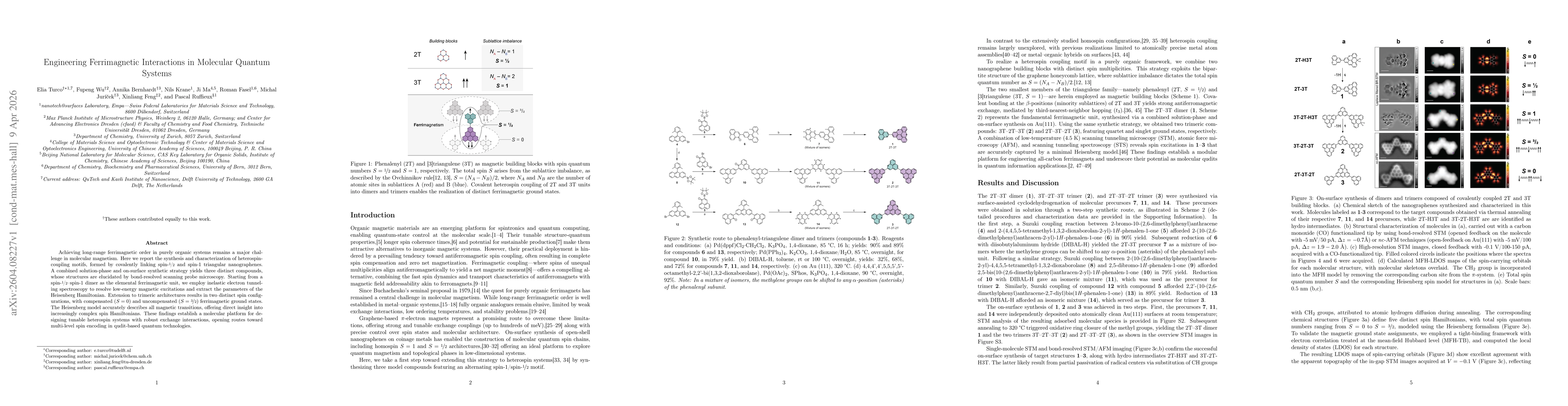 Thumbnail for Engineering Ferrimagnetic Interactions in Molecular Quantum Systems