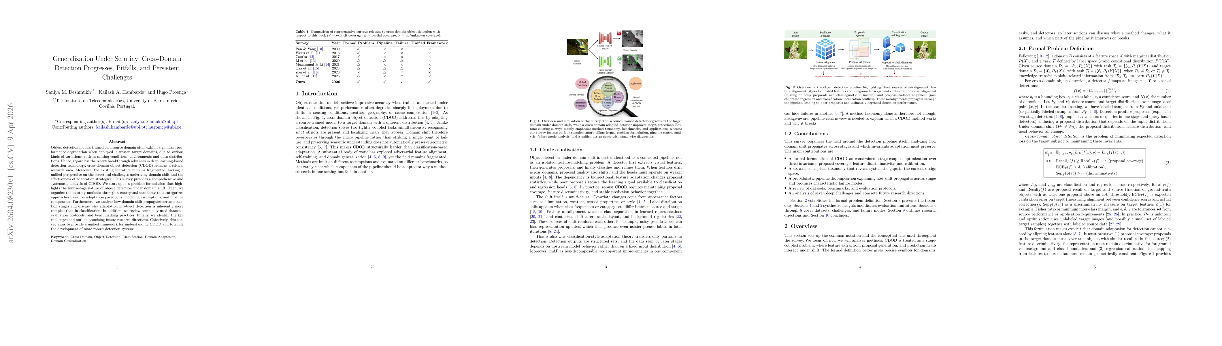 Thumbnail for Generalization Under Scrutiny: Cross-Domain Detection Progresses, Pitfalls, and Persistent Challenges