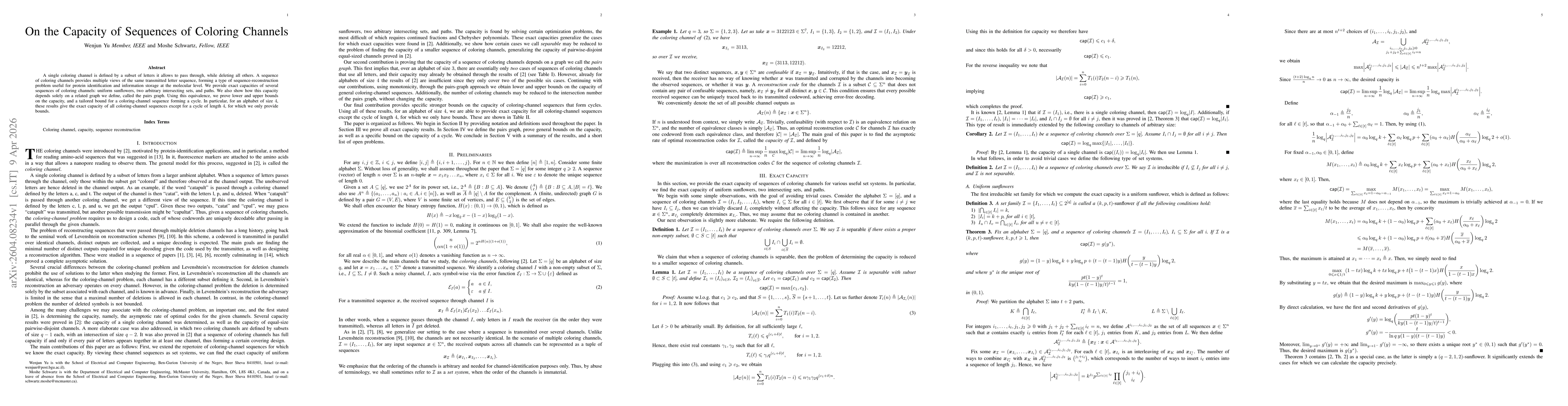 Thumbnail for On the Capacity of Sequences of Coloring Channels