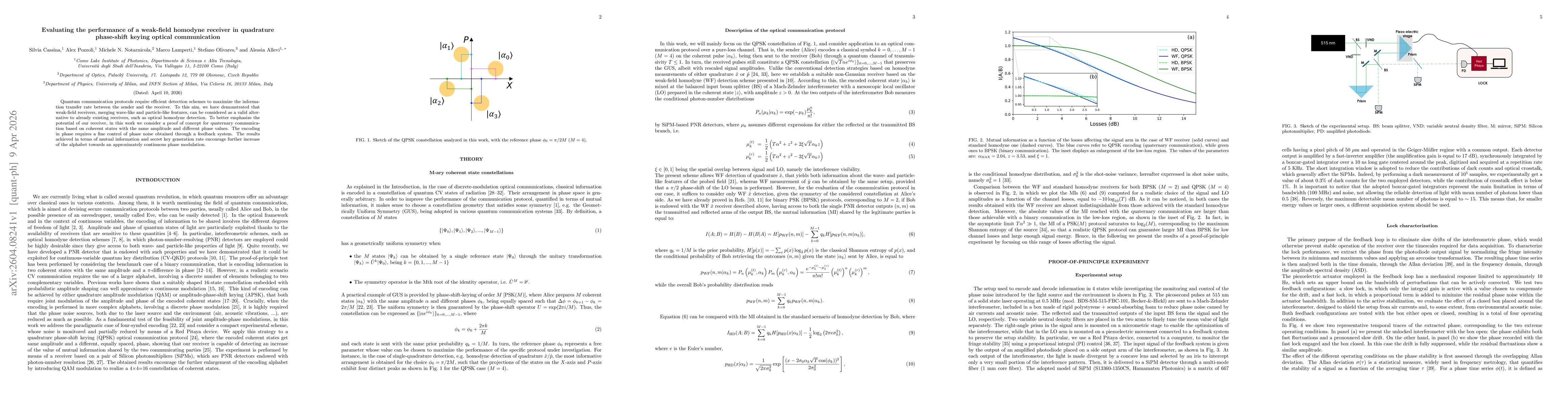 Thumbnail for Evaluating the performance of a weak-field homodyne receiver in quadrature phase-shift keying optical communication