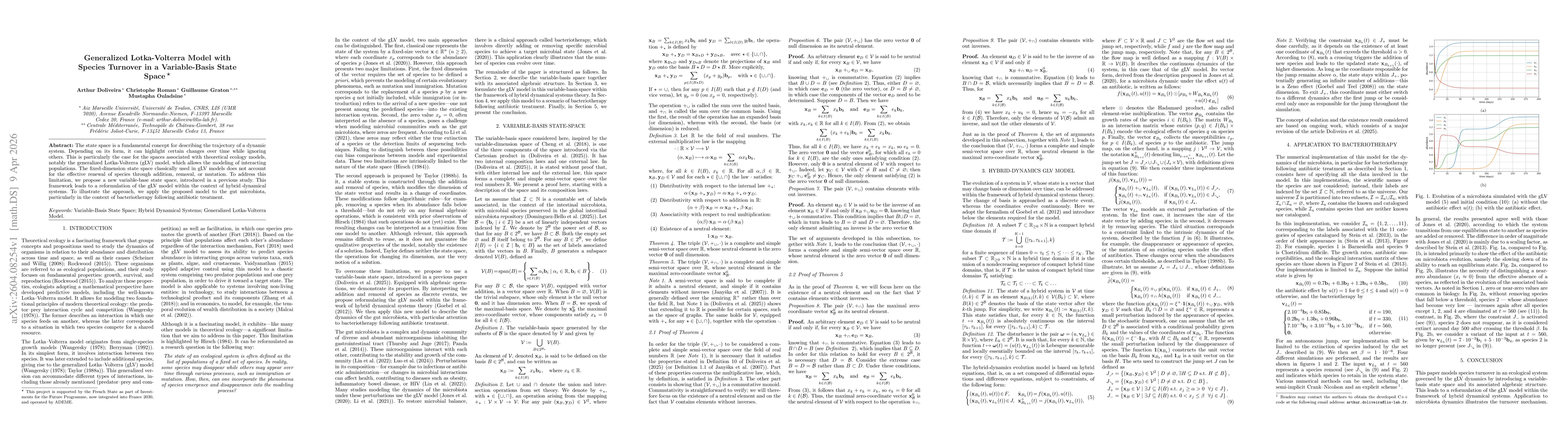 Thumbnail for Generalized Lotka-Volterra Model with Species Turnover in a Variable-Basis State Space