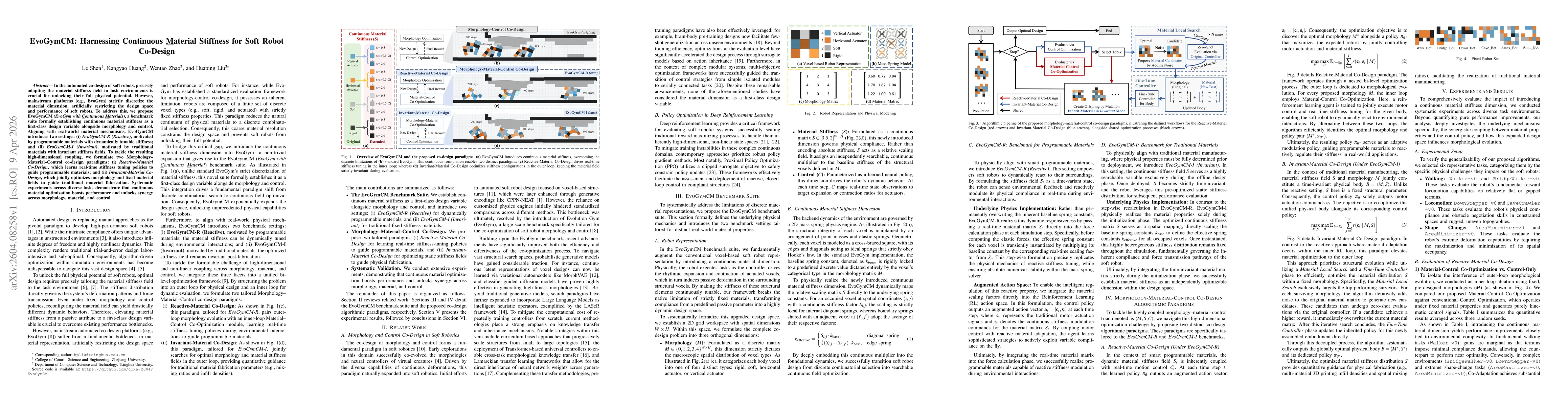 Thumbnail for EvoGymCM: Harnessing Continuous Material Stiffness for Soft Robot Co-Design