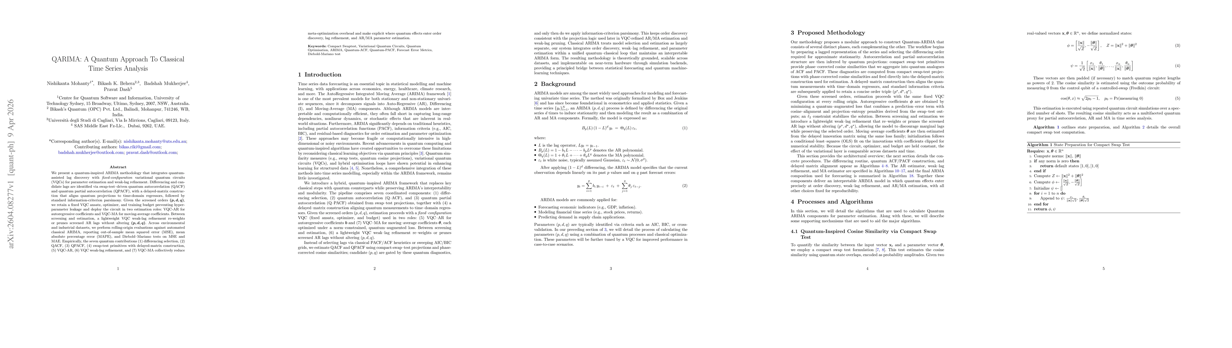 Thumbnail for QARIMA: A Quantum Approach To Classical Time Series Analysis