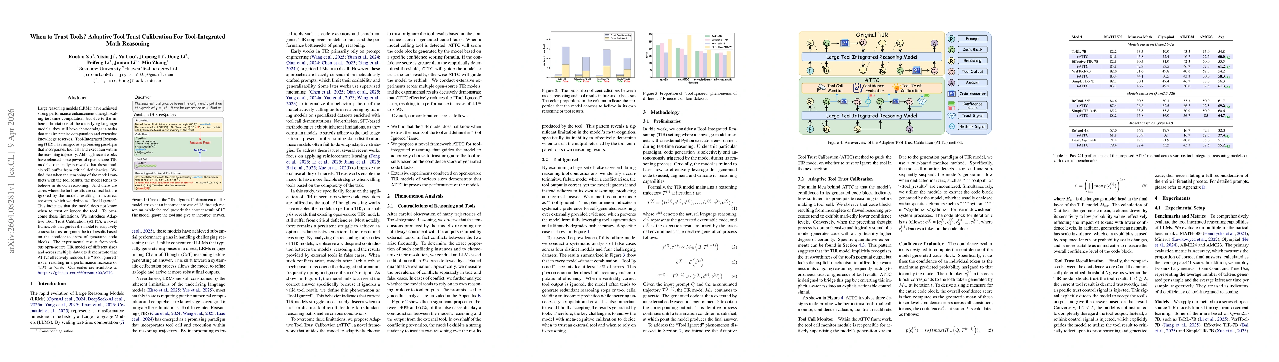 Thumbnail for When to Trust Tools? Adaptive Tool Trust Calibration For Tool-Integrated Math Reasoning