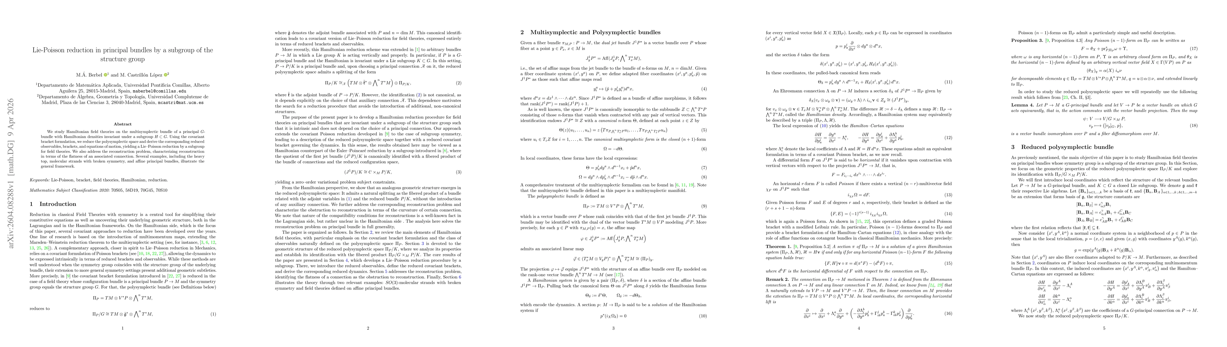 Thumbnail for Lie-Poisson reduction in principal bundles by a subgroup of the structure group