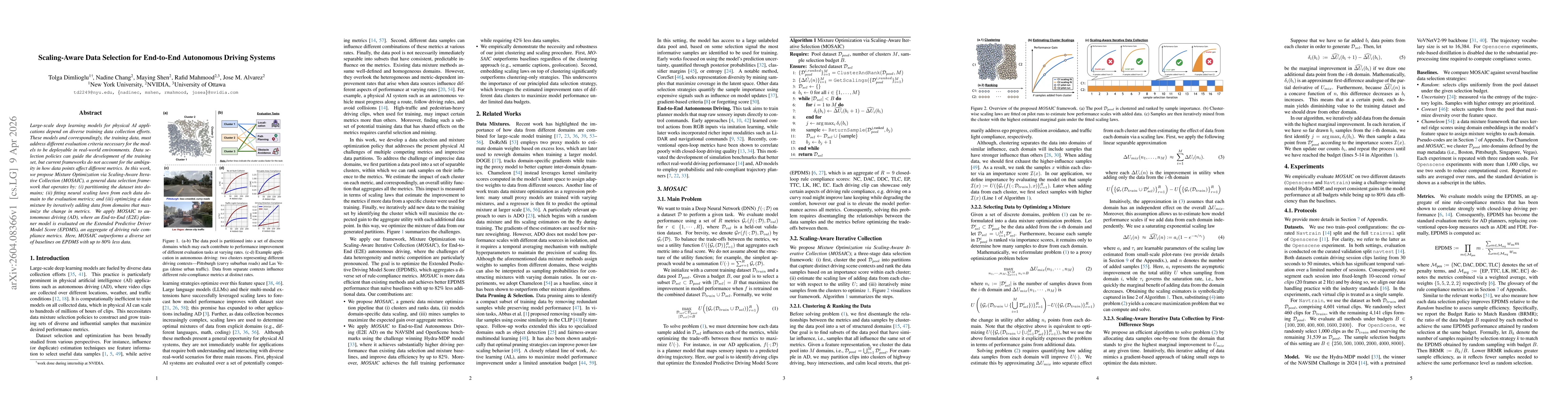 Thumbnail for Scaling-Aware Data Selection for End-to-End Autonomous Driving Systems