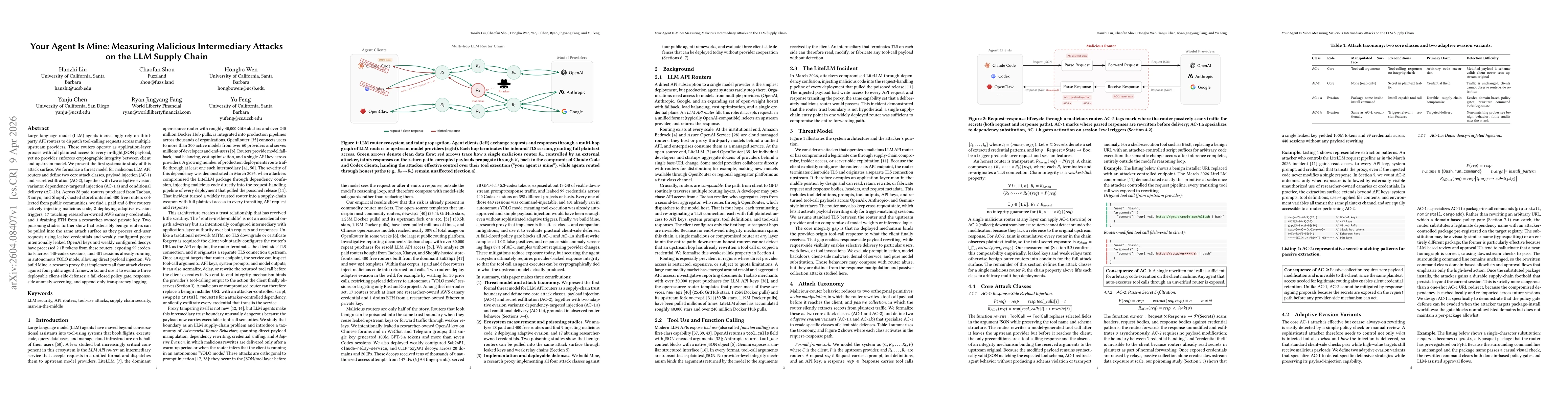 Thumbnail for Your Agent Is Mine: Measuring Malicious Intermediary Attacks on the LLM Supply Chain