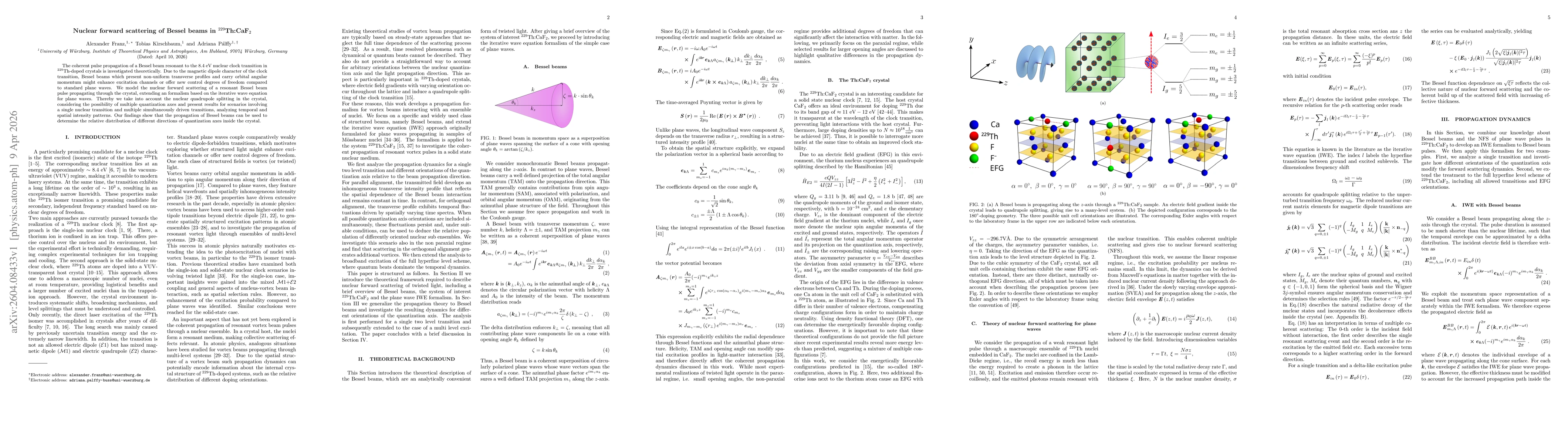 Thumbnail for Nuclear forward scattering of Bessel beams in $^{229}$Th:CaF$_2$