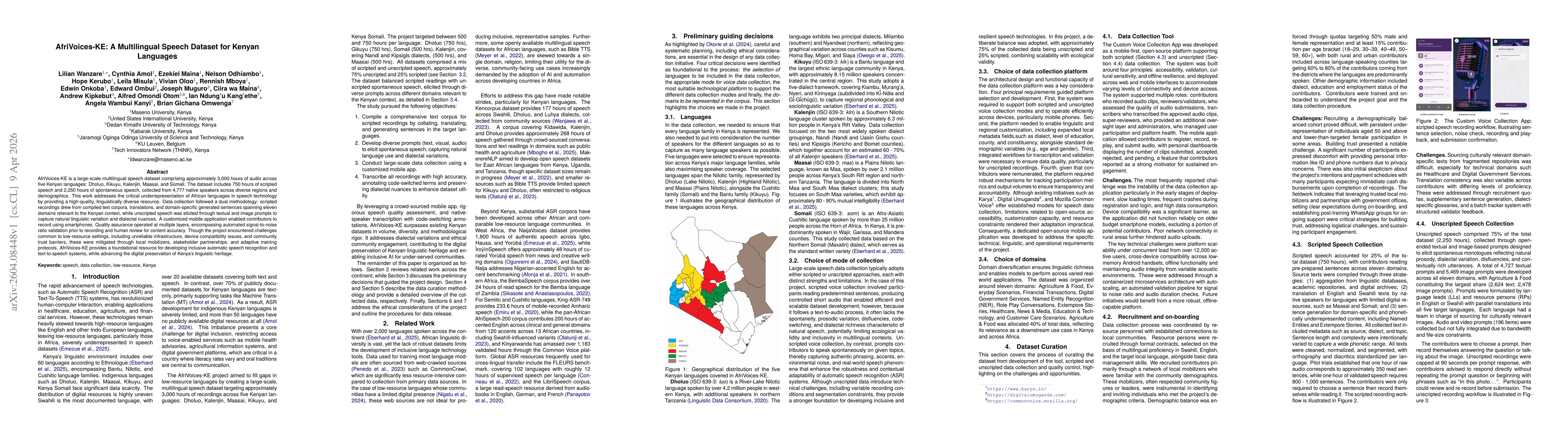 Thumbnail for AfriVoices-KE: A Multilingual Speech Dataset for Kenyan Languages