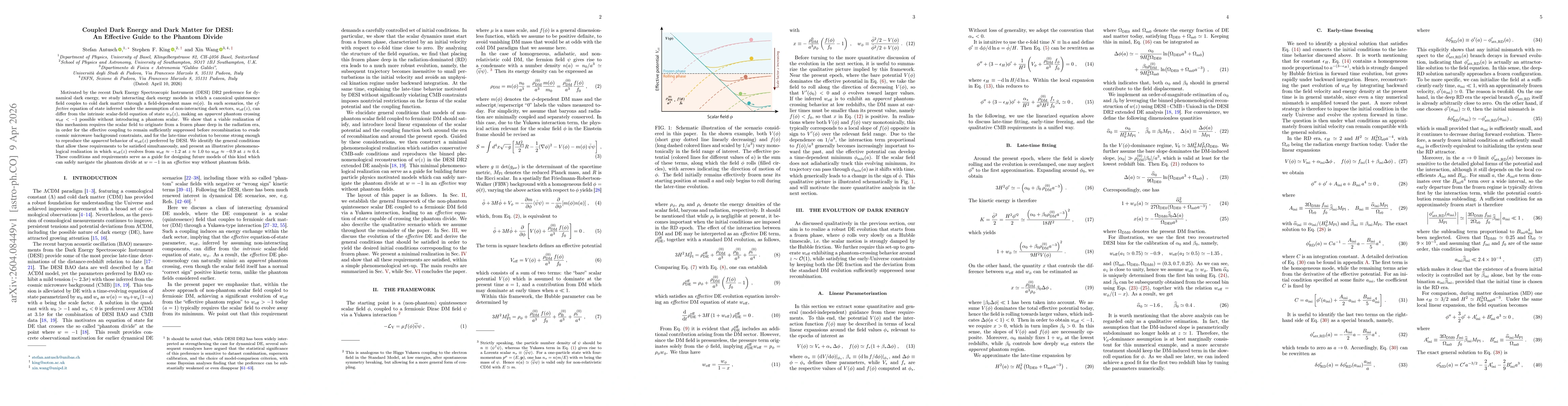 Thumbnail for Coupled Dark Energy and Dark Matter for DESI: An Effective Guide to the Phantom Divide