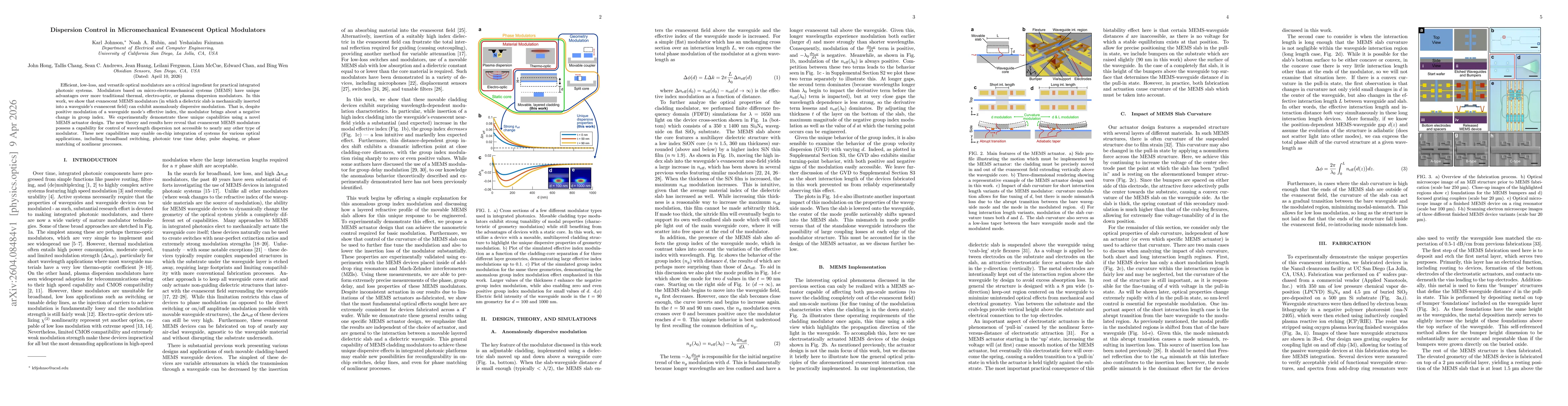 Thumbnail for Dispersion Control in Micromechanical Evanescent Optical Modulators