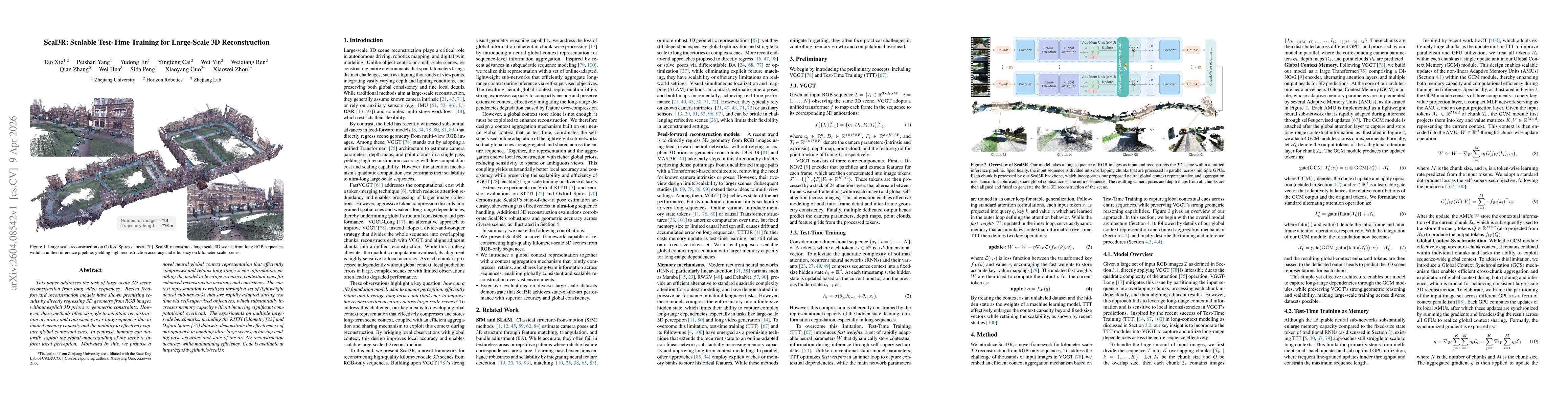Thumbnail for Scal3R: Scalable Test-Time Training for Large-Scale 3D Reconstruction