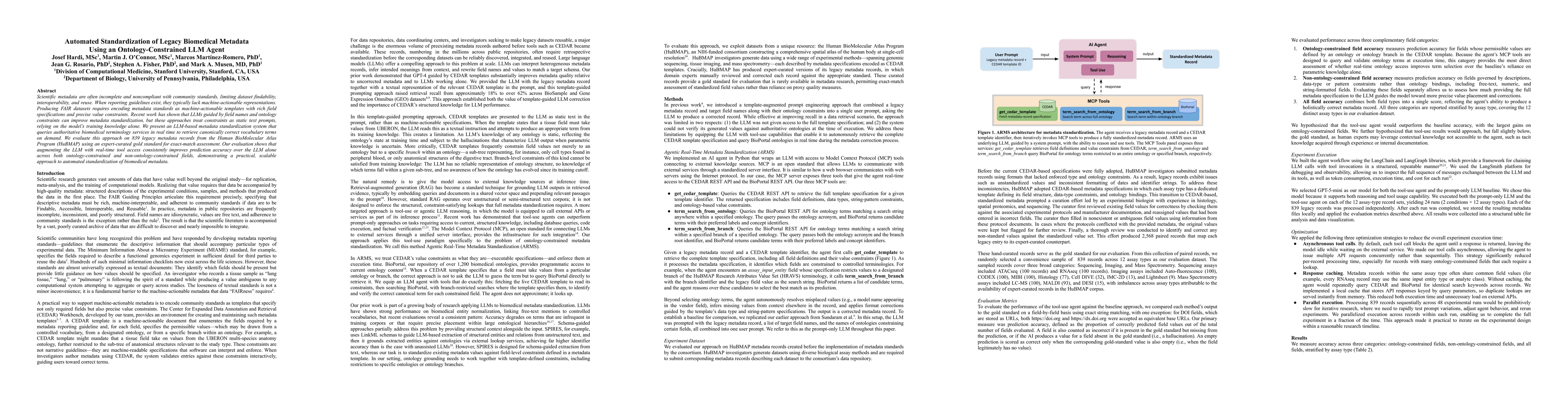 Thumbnail for Automated Standardization of Legacy Biomedical Metadata Using an Ontology-Constrained LLM Agent