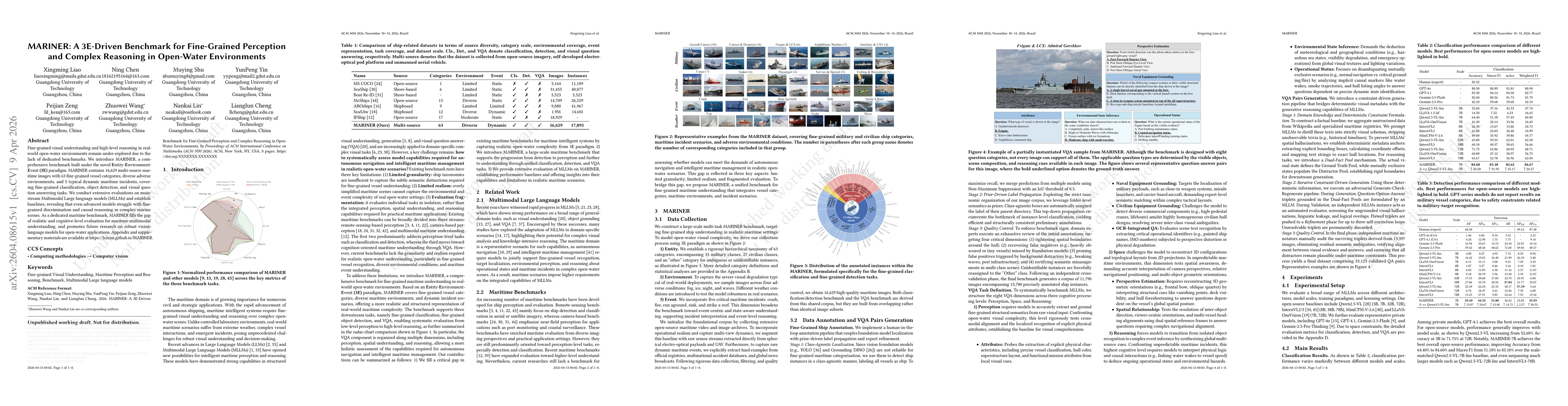 Thumbnail for MARINER: A 3E-Driven Benchmark for Fine-Grained Perception and Complex Reasoning in Open-Water Environments