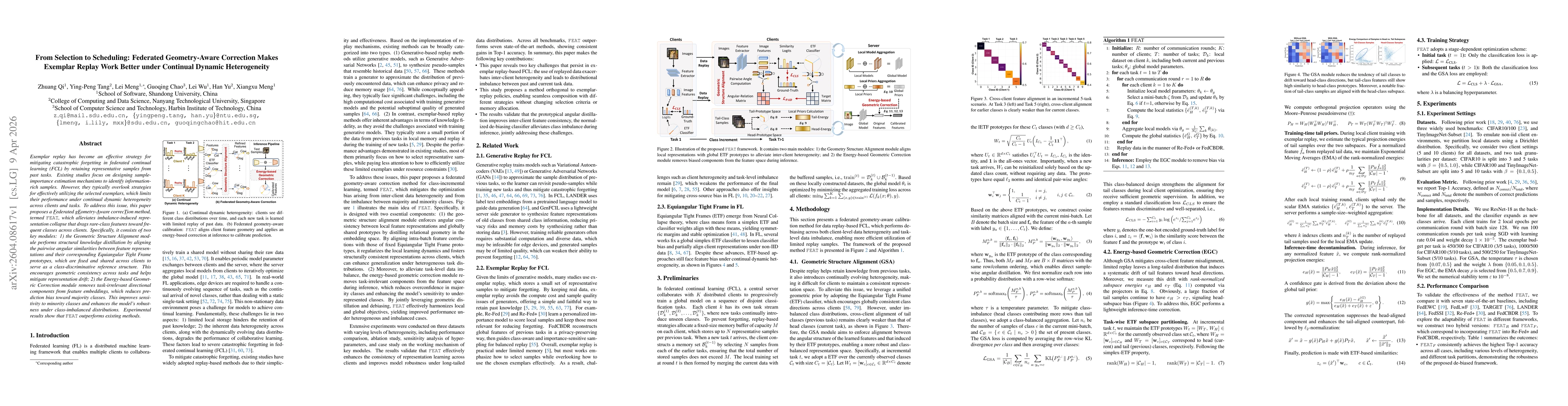 Thumbnail for From Selection to Scheduling: Federated Geometry-Aware Correction Makes Exemplar Replay Work Better under Continual Dynamic Heterogeneity