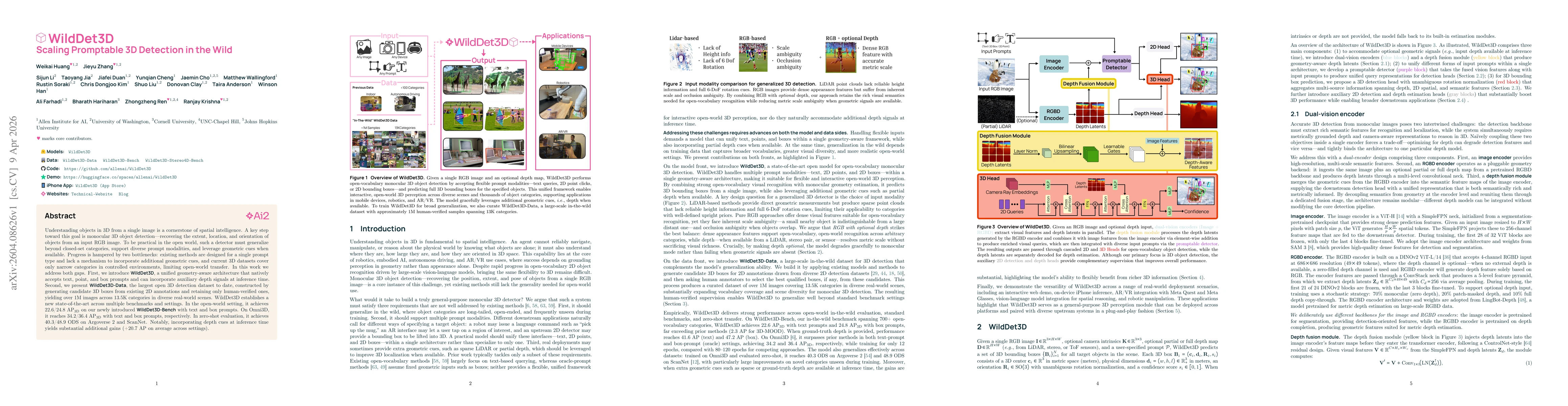 Thumbnail for WildDet3D: Scaling Promptable 3D Detection in the Wild