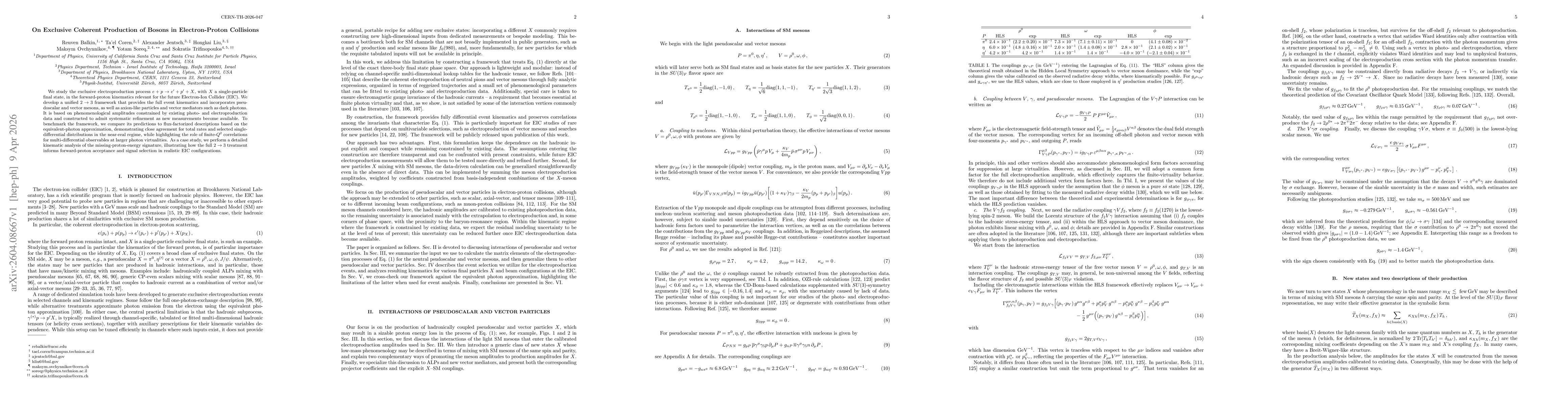Thumbnail for On Exclusive Coherent Production of Bosons in Electron-Proton Collisions