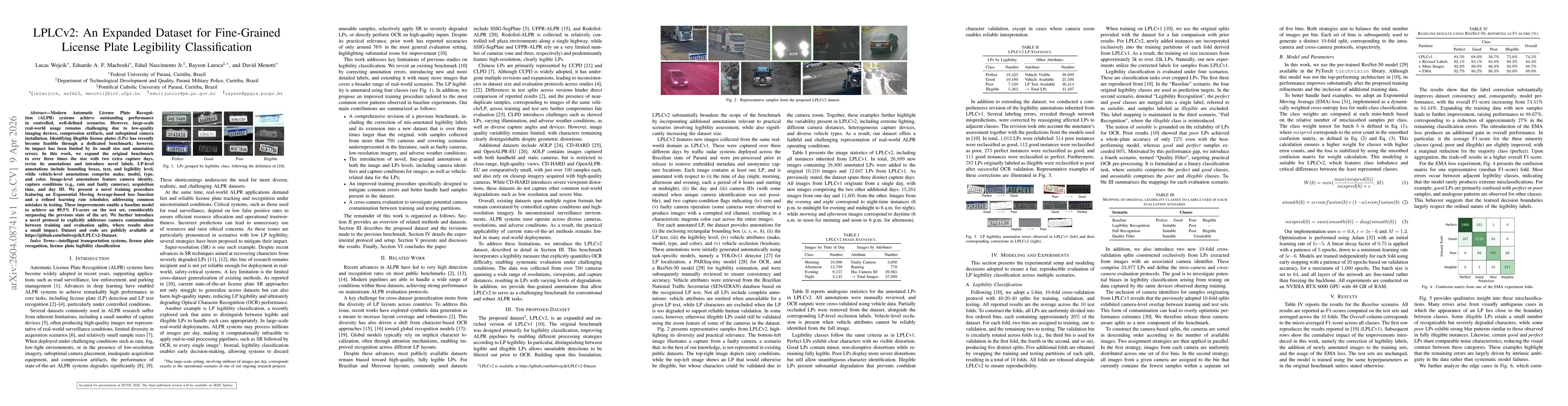 Thumbnail for LPLCv2: An Expanded Dataset for Fine-Grained License Plate Legibility Classification