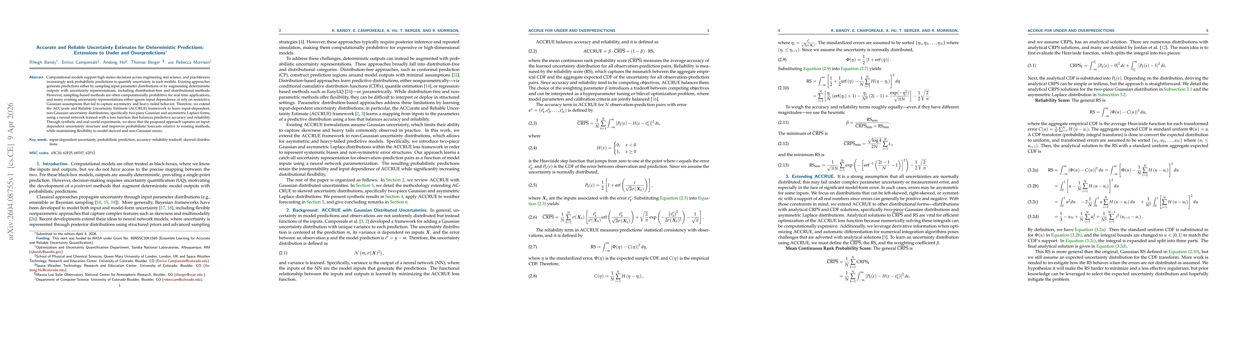 Thumbnail for Accurate and Reliable Uncertainty Estimates for Deterministic Predictions Extensions to Under and Overpredictions