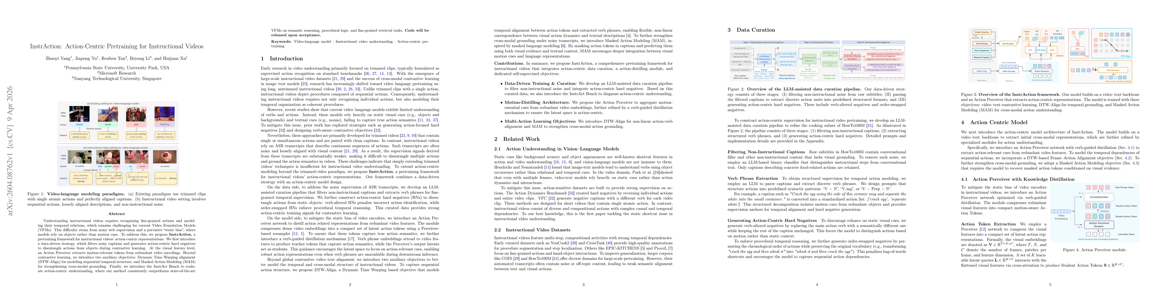Thumbnail for InstrAct: Towards Action-Centric Understanding in Instructional Videos
