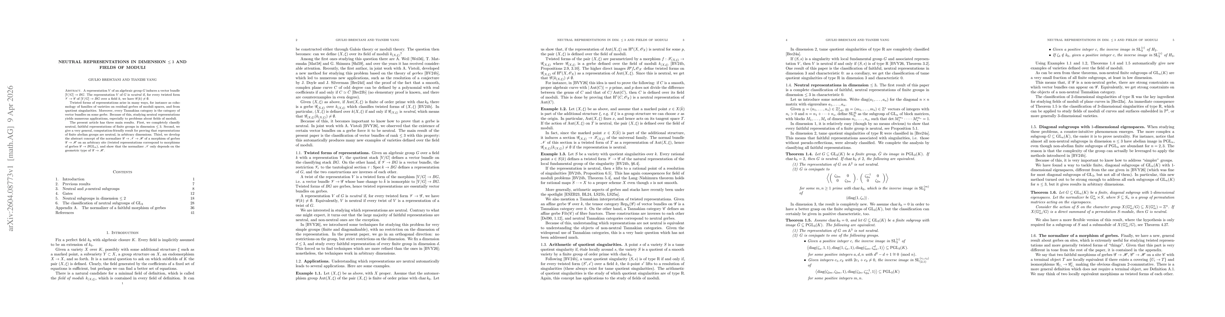 Thumbnail for Neutral representations in dimension $\leq 3$ and fields of moduli