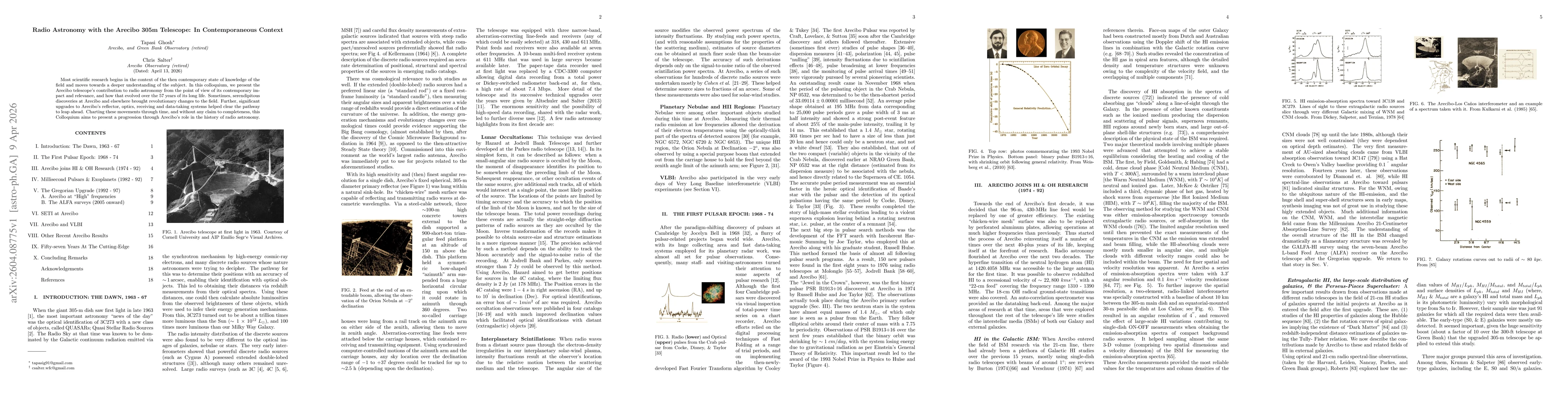 Thumbnail for Colloquium: Radio astronomy with the Arecibo 305-m telescope: In contemporaneous context