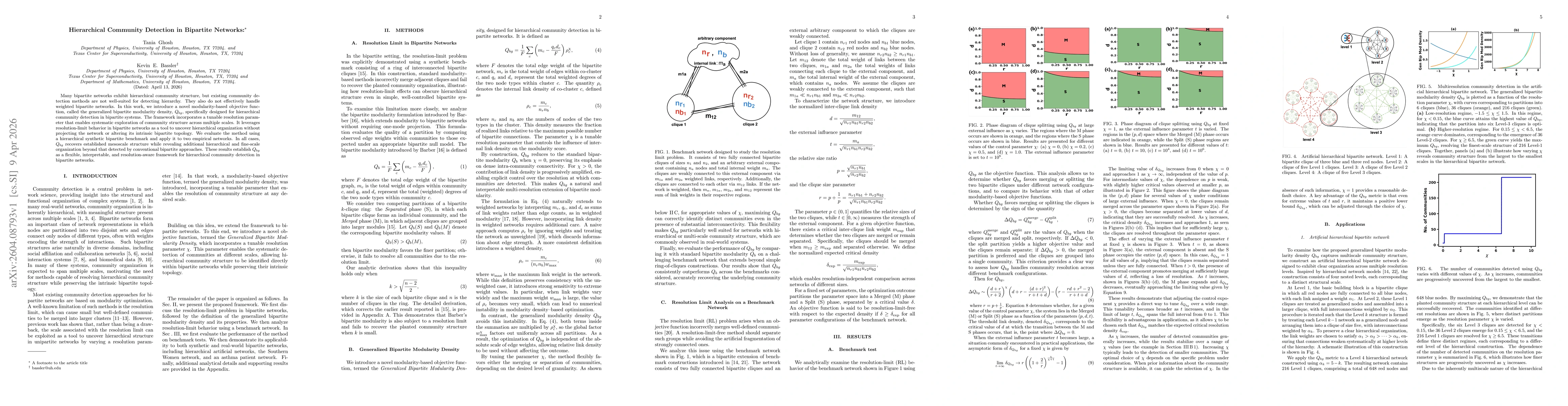 Thumbnail for Hierarchical Community Detection in Bipartite Networks