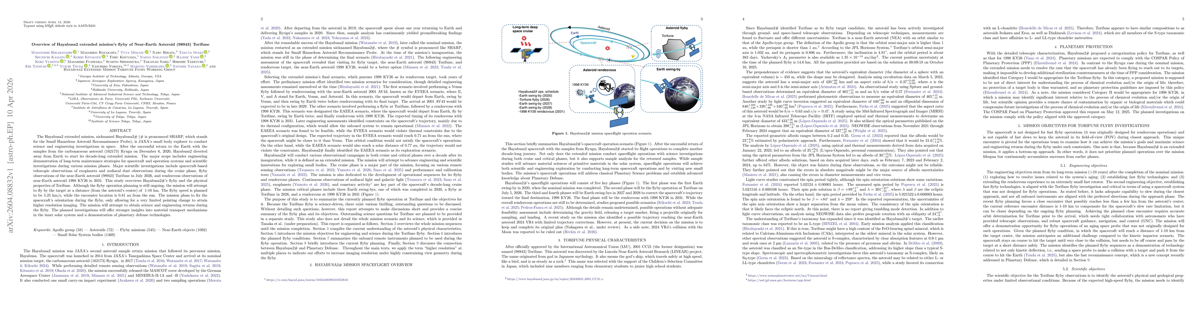 Thumbnail for Overview of Hayabusa2 extended mission's flyby of Near-Earth Asteroid (98943) Torifune