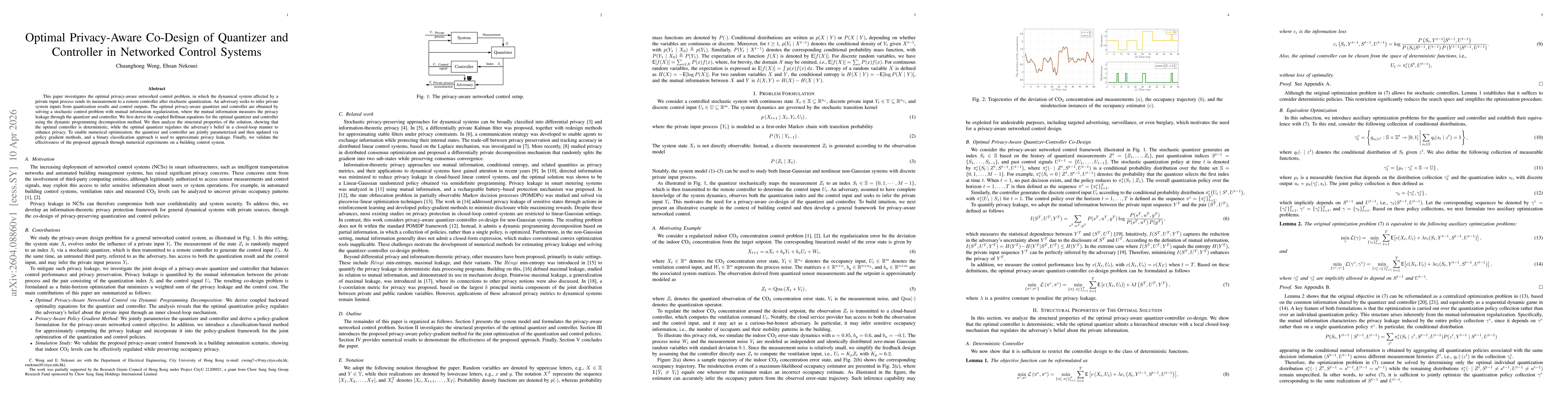 Thumbnail for Optimal Privacy-Aware Co-Design of Quantizer and Controller in Networked Control Systems