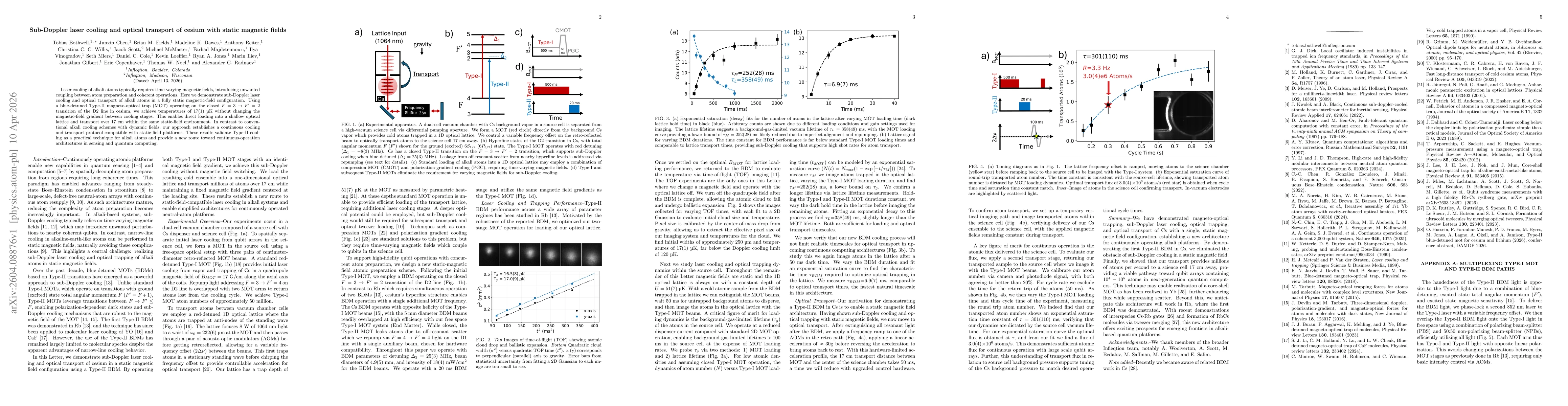 Thumbnail for Sub-Doppler laser cooling and optical transport of cesium with static magnetic fields