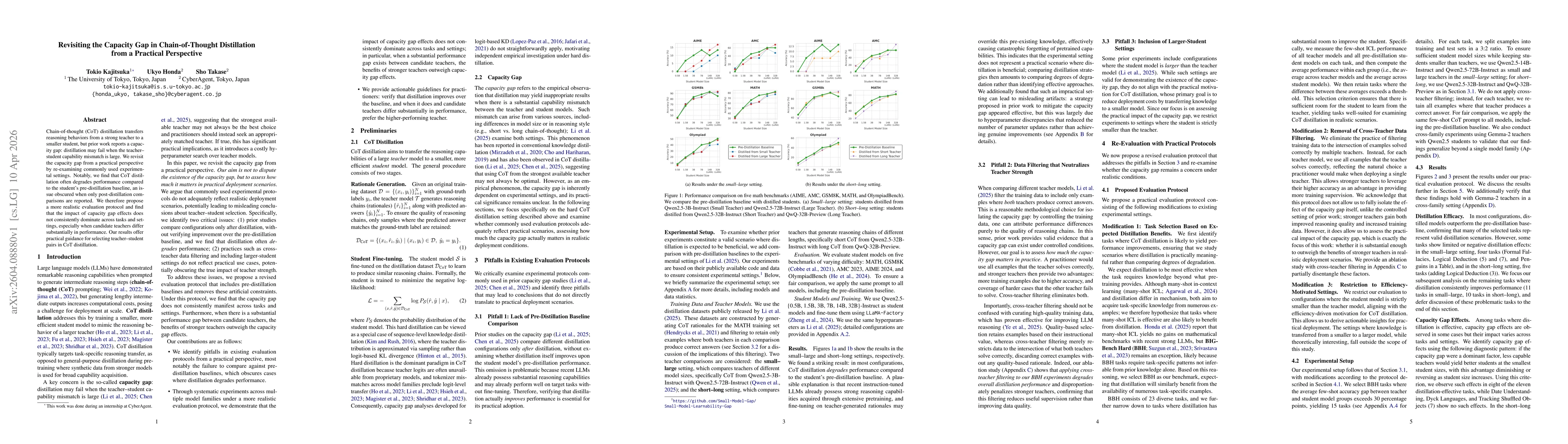 Thumbnail for Revisiting the Capacity Gap in Chain-of-Thought Distillation from a Practical Perspective