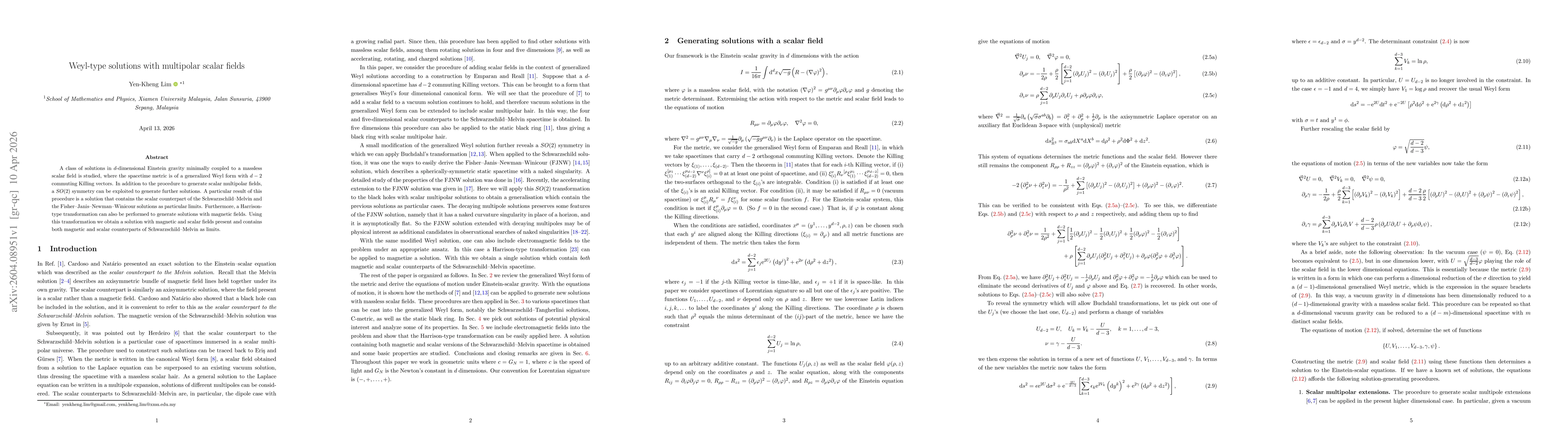 Thumbnail for Weyl-type solutions with multipolar scalar fields