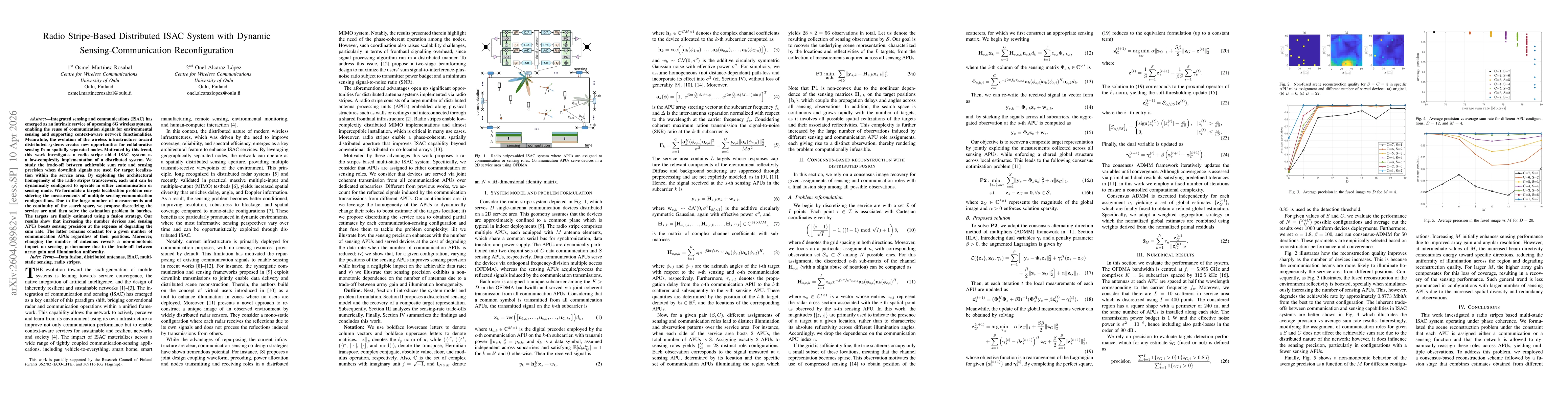 Thumbnail for Radio Stripe-Based Distributed ISAC System with Dynamic Sensing-Communication Reconfiguration