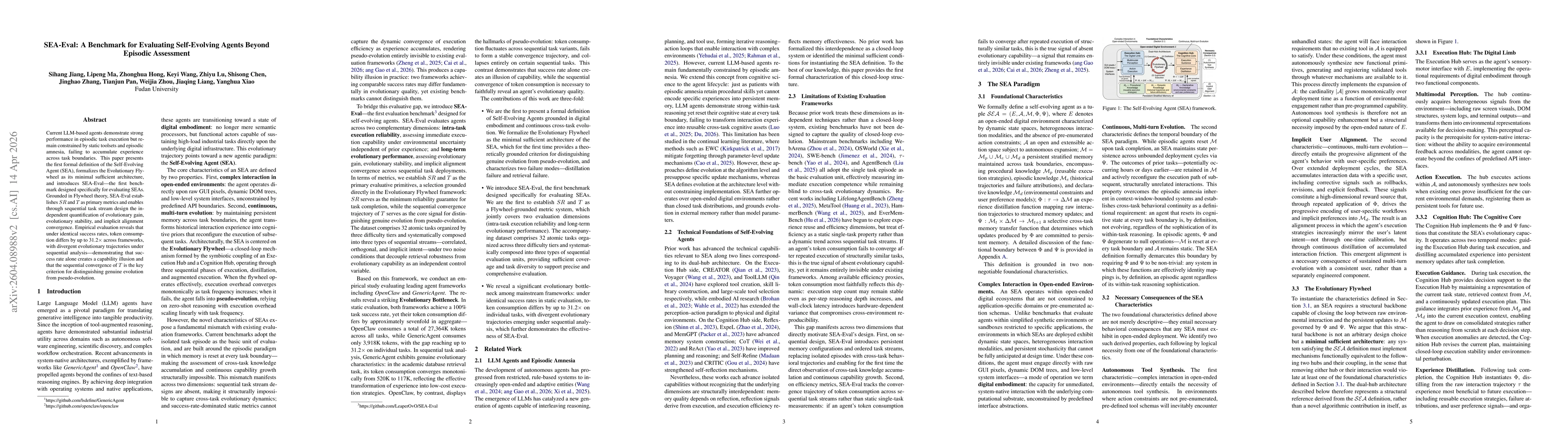 Thumbnail for SEA-Eval: A Benchmark for Evaluating Self-Evolving Agents Beyond Episodic Assessment