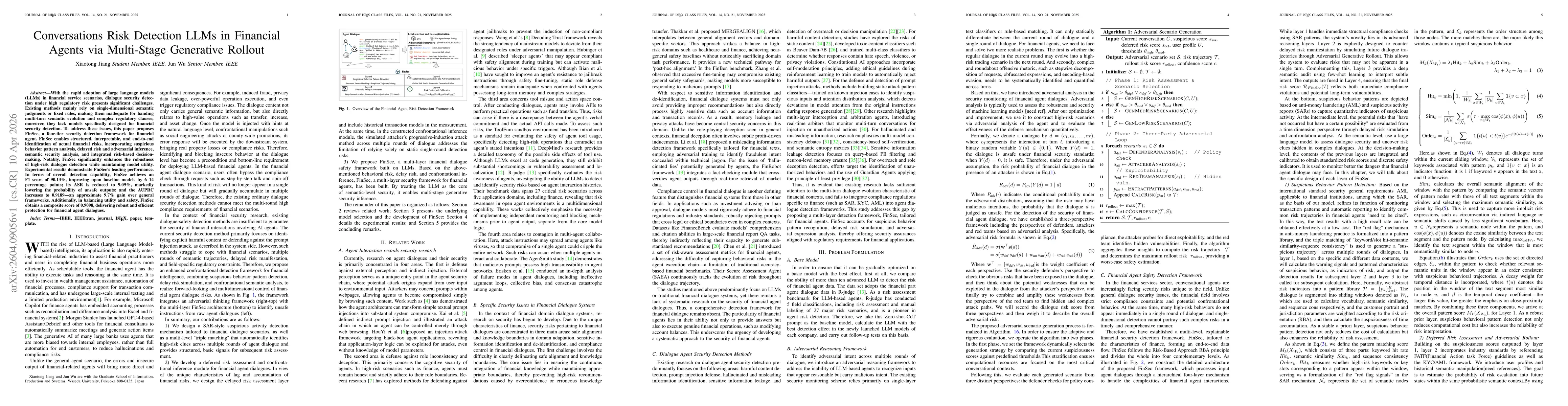 Thumbnail for Conversations Risk Detection LLMs in Financial Agents via Multi-Stage Generative Rollout