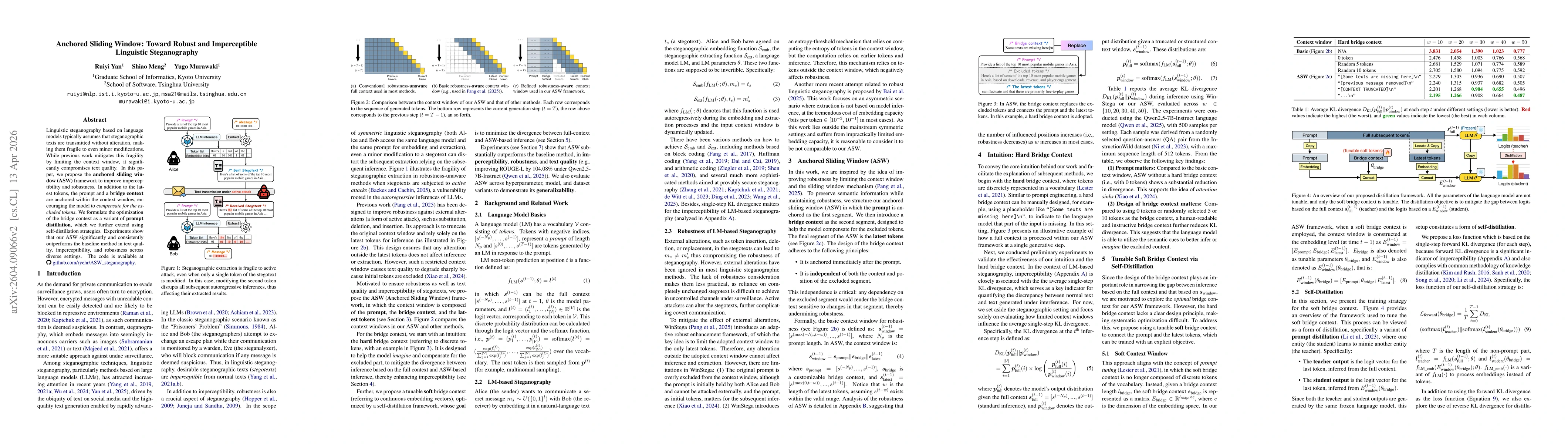 Thumbnail for Anchored Sliding Window: Toward Robust and Imperceptible Linguistic Steganography