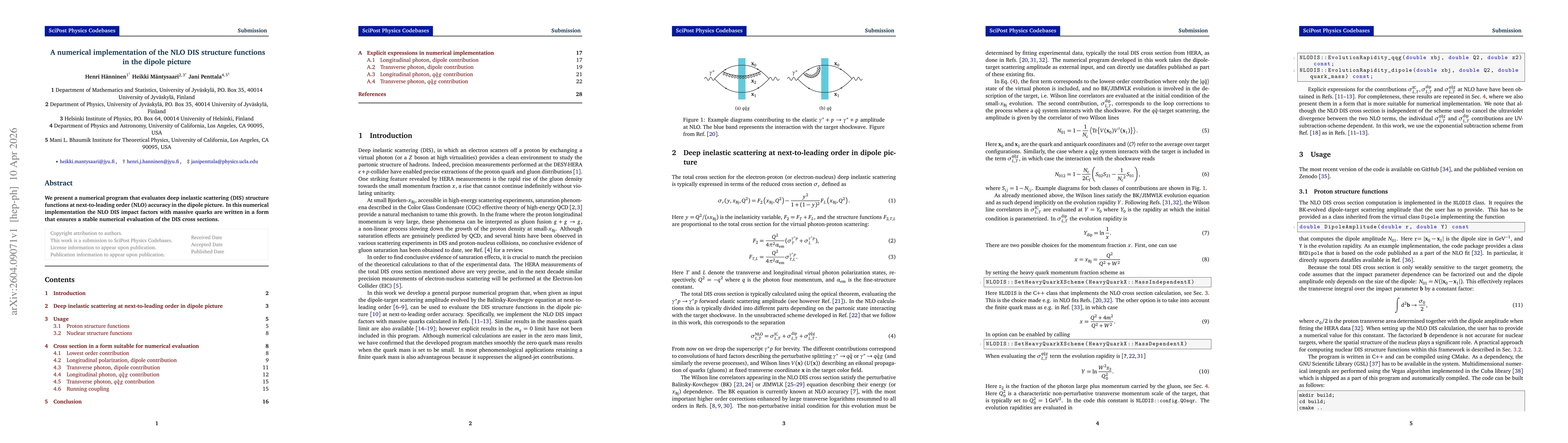 Thumbnail for A numerical implementation of the NLO DIS structure functions in the dipole picture