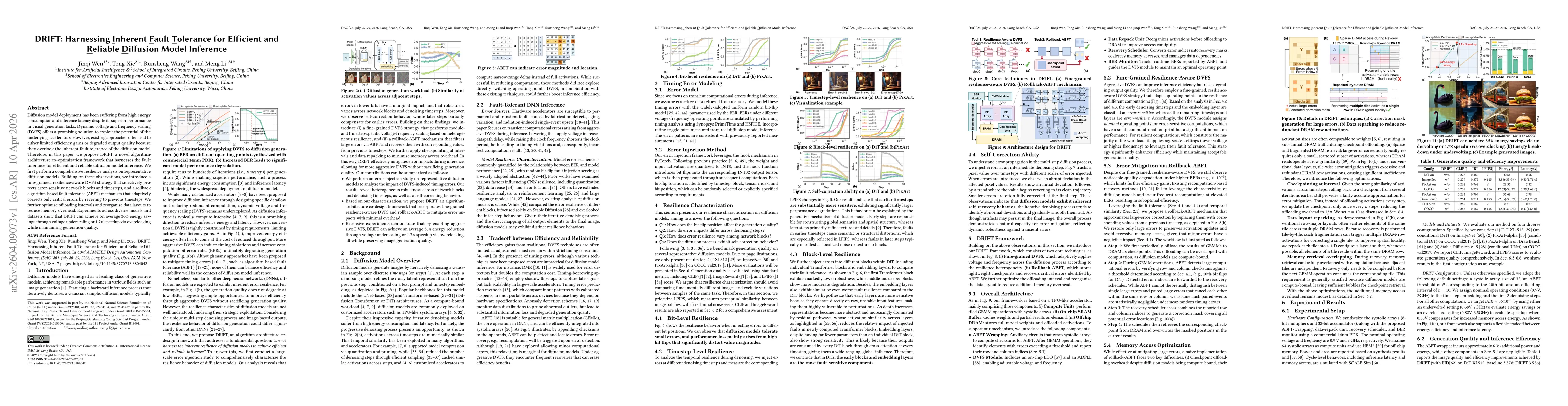 Thumbnail for DRIFT: Harnessing Inherent Fault Tolerance for Efficient and Reliable Diffusion Model Inference