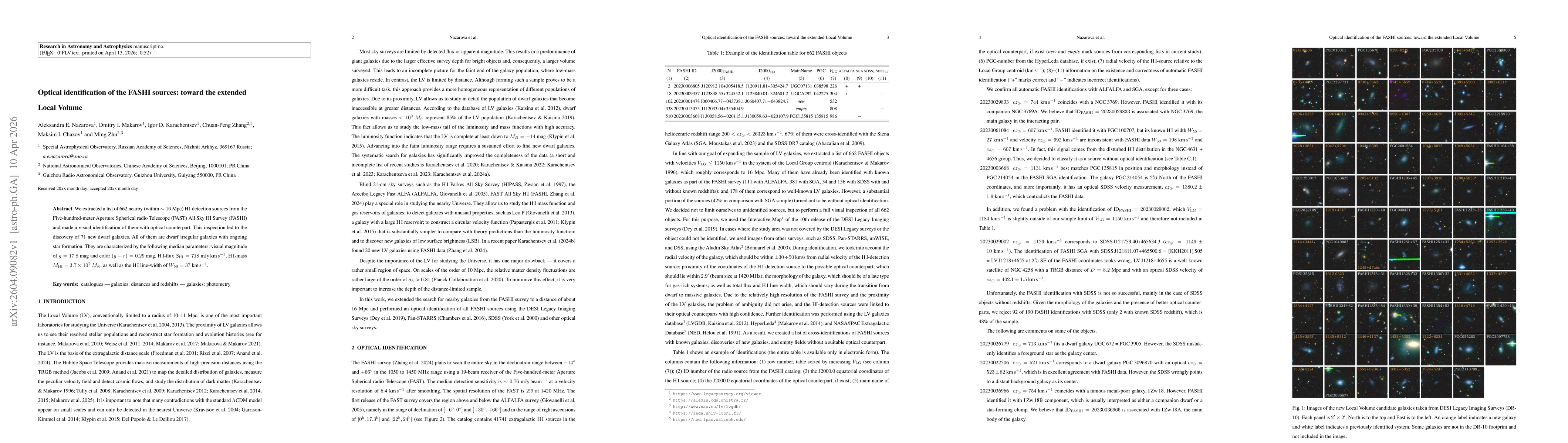 Thumbnail for Optical identification of the FASHI sources: toward the extended Local Volume