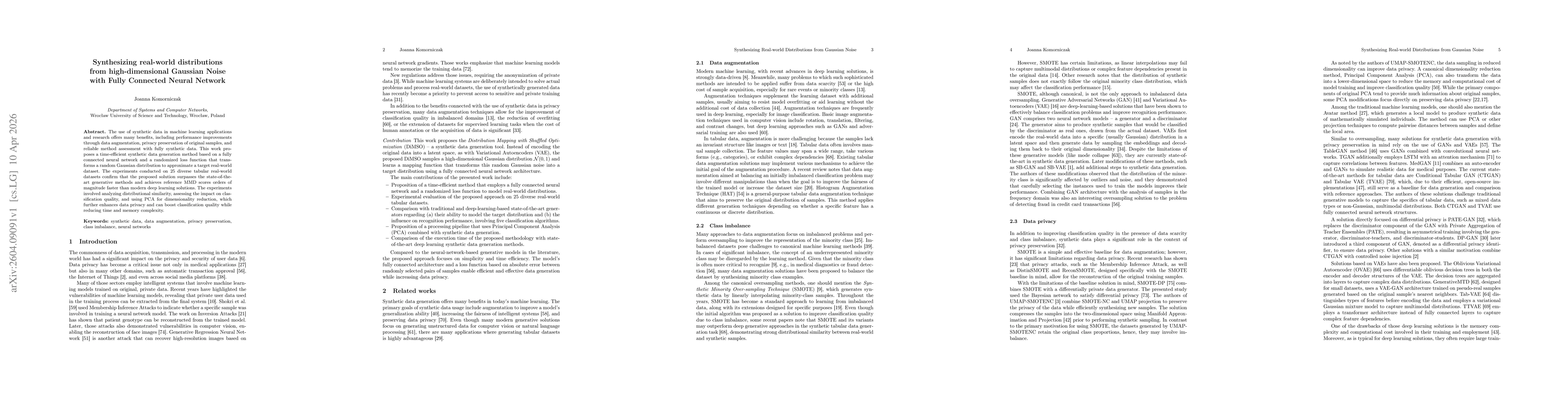 Thumbnail for Synthesizing real-world distributions from high-dimensional Gaussian Noise with Fully Connected Neural Network