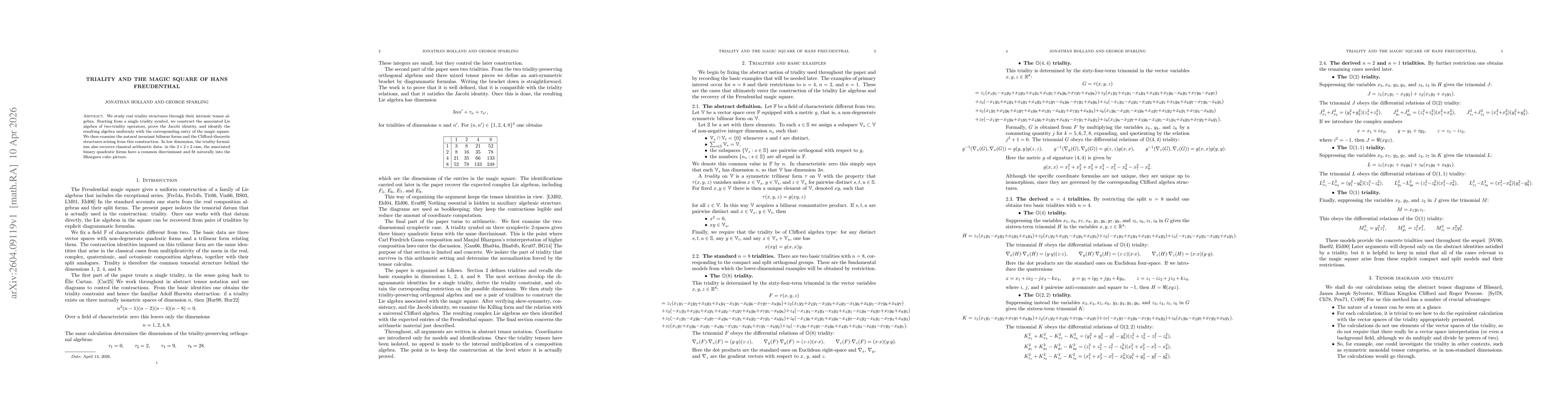 Thumbnail for Triality and the Magic Square of Hans Freudenthal