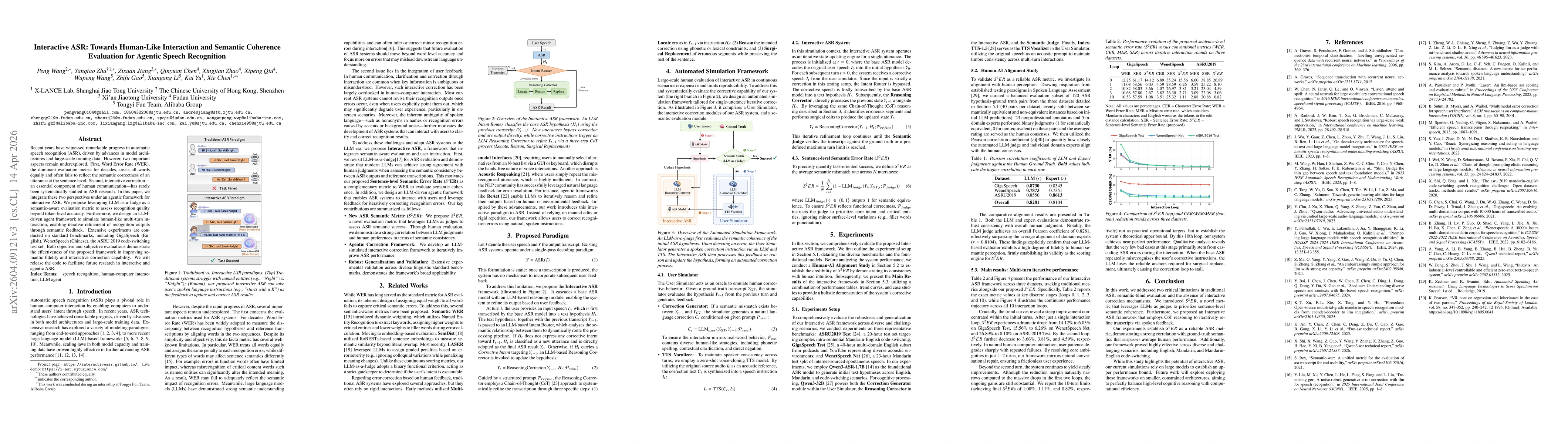 Thumbnail for Interactive ASR: Towards Human-Like Interaction and Semantic Coherence Evaluation for Agentic Speech Recognition