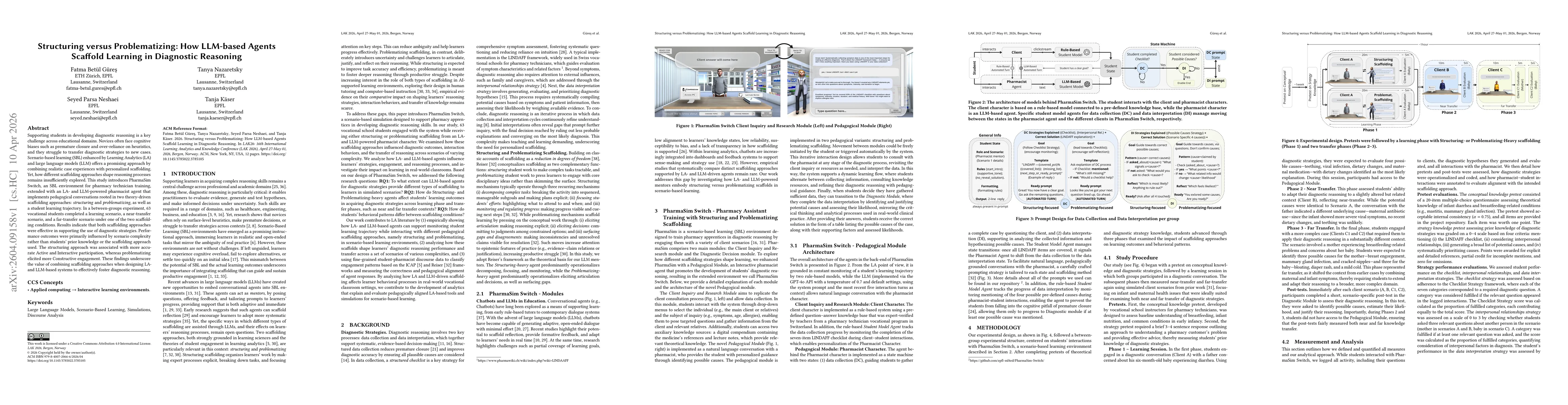 Thumbnail for Structuring versus Problematizing: How LLM-based Agents Scaffold Learning in Diagnostic Reasoning