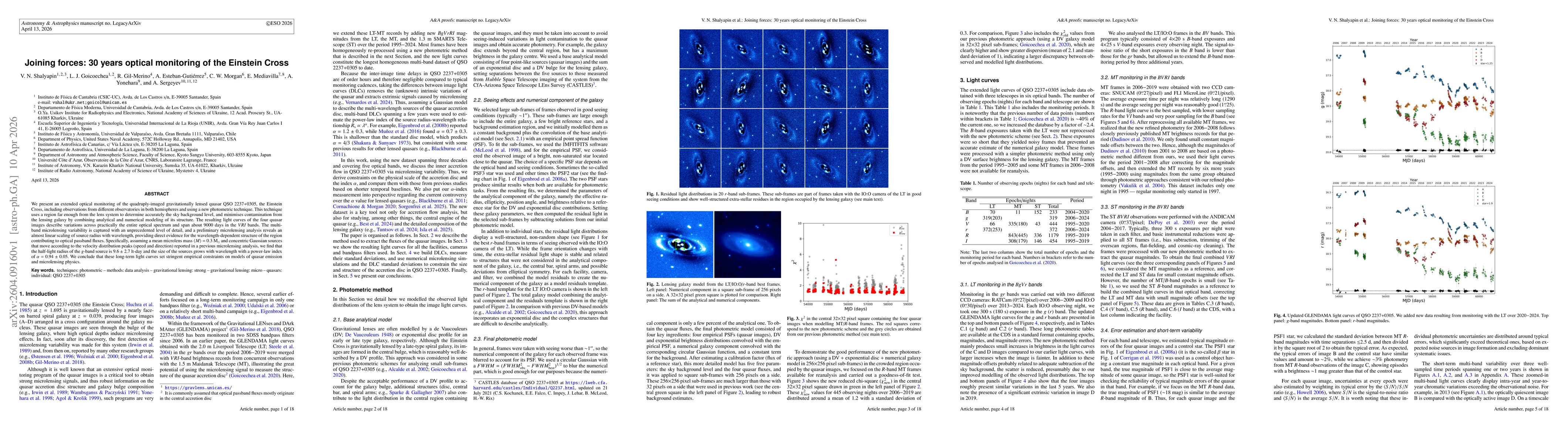Thumbnail for Joining forces: 30 years optical monitoring of the Einstein Cross