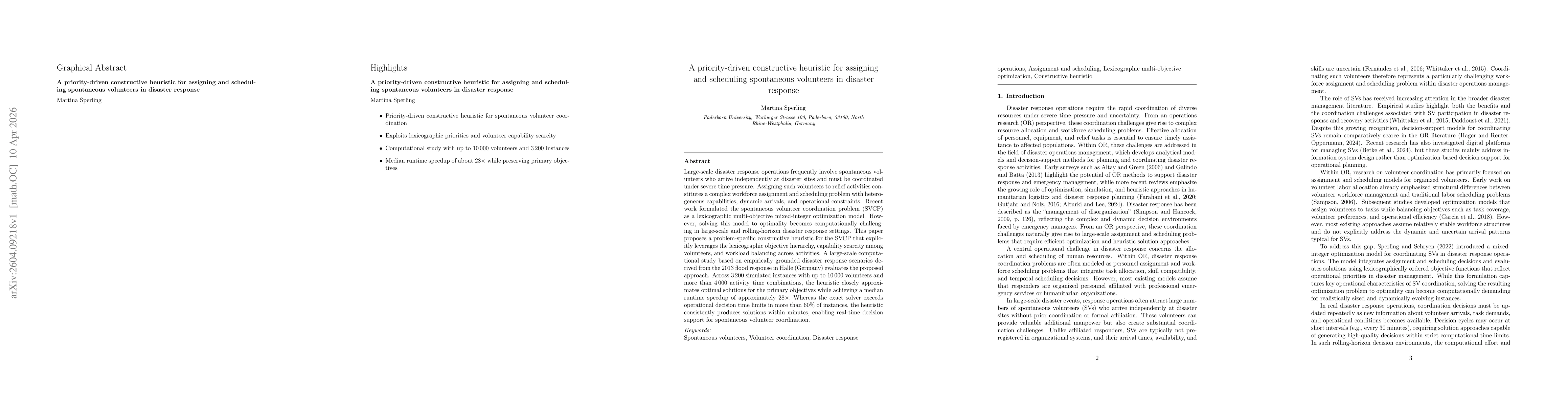 Thumbnail for A priority-driven constructive heuristic for assigning and scheduling spontaneous volunteers in disaster response