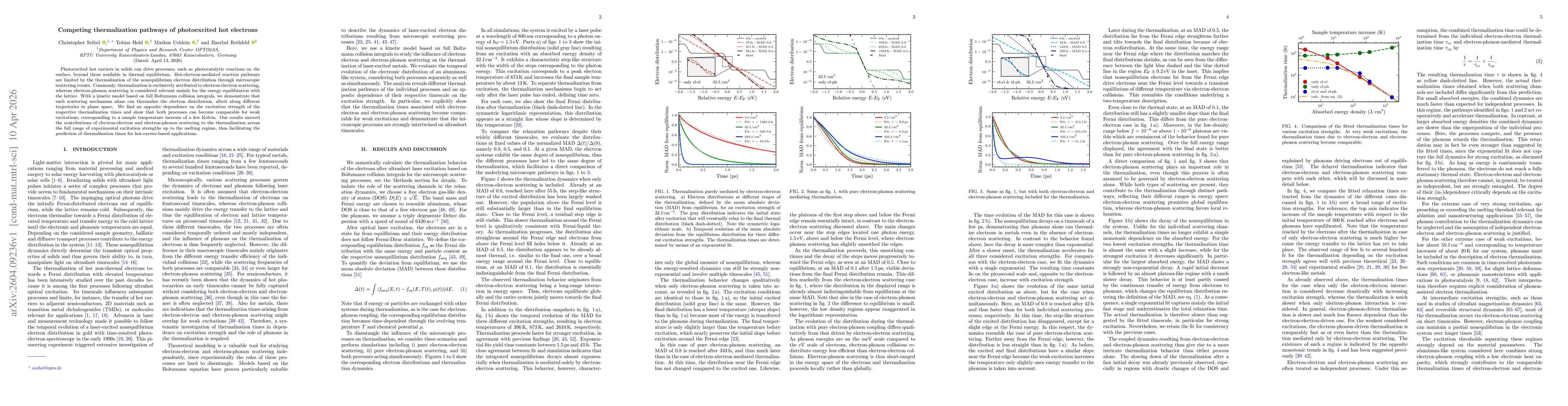Thumbnail for Competing thermalization pathways of photoexcited hot electrons