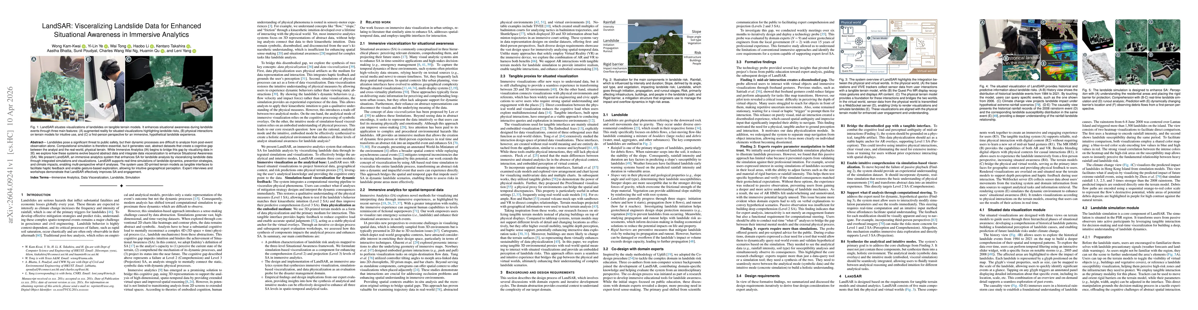 Thumbnail for LandSAR: Visceralizing Landslide Data for Enhanced Situational Awareness in Immersive Analytics