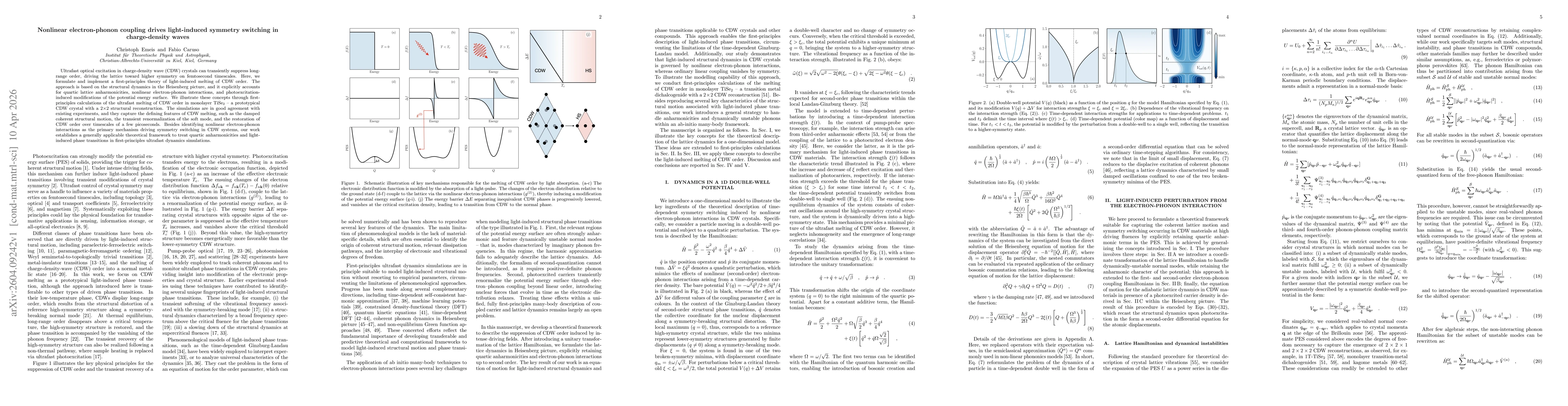Thumbnail for Nonlinear electron-phonon coupling drives light-induced symmetry switching in charge-density waves